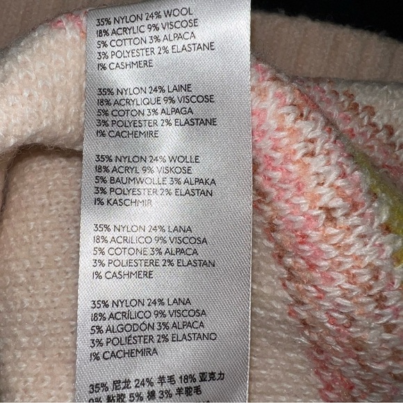 Anthropologie Pom Pom alpaca peach sweater size medium - Picture 7 of 9